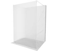 Mexen Kioto pared de ducha independiente 110 x 200 cm, rayas 8 mm, blanca - 800-110-002-20-09 21344 5905315201317