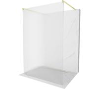 Mexen Kioto pared de ducha independiente 120 x 200 cm, franjas 8 mm, dorado cepillado - 800-120-002-55-09 36210 5905315267634