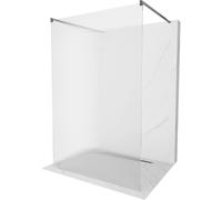 Mexen Kioto pared de ducha independiente 120 x 200 cm, franjas 8 mm, metal gun - 800-120-002-95-09 36804 5905315269980