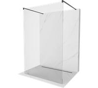 Mexen Kioto pared de ducha independiente 160 x 200 cm, transparente 8 mm, negro - 800-160-002-70-00 14046 5907709133730