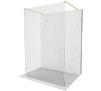 Mexen Kioto pared de ducha independiente 160 x 200 cm, transparente 8 mm, oro cepillado - 800-160-002-55-00 36202 5905315268020