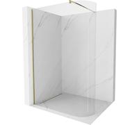 Mexen Kioto-R mampara de ducha curva Walk-in 90 x 200 cm, transparente 8 mm, dorada - 800-090-101-50-06 21272 5905315200594