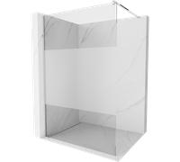 Mexen Kioto tabique de ducha Walk-in 100 x 200 cm, transparente/escarchado 8 mm, cromo - 800-100-101-01-35 2710 5907709129146