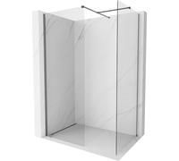 Mexen Kioto-X pared de ducha Walk-in 120 x 70 cm, transparente 10 mm, metal cañón - 800-120-202-95-00-070-X 60611 5905315548078