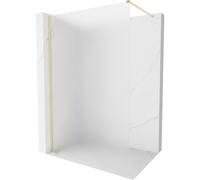 Mexen Kioto-X pared de ducha Walk-in 60 x 200 cm, esmerilado 10 mm, oro cepillado - 800-060-101-55-30-X 59369 5905315536129
