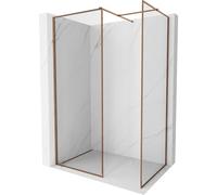 Mexen Kioto-XF mampara de ducha Walk-in con marco 140 x 70 cm, transparente 10 mm, oro rosa - 800-140-202-04-60-070-XF 60883 5905315564276
