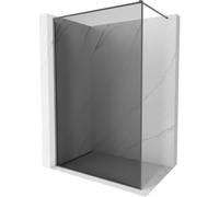 Mexen Kioto-XF panel de ducha Walk-in con marco 150 x 202 cm, grafito 10 mm, metal de cañón - 800-150-104-95-40-X 59920 5905315541611