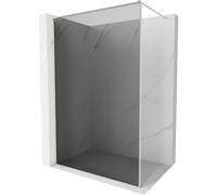 Mexen Kioto-XF panel de ducha Walk-in con marco 70 x 202 cm, grafito 10 mm, níquel cepillado - 800-070-104-97-40-X 59924 5905315541659