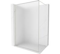 Mexen Kioto-XF panel de ducha Walk-in con marco 90 x 202 cm, escarcha 10 mm, níquel cepillado - 800-090-104-97-30-X 59806 5905315540478