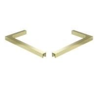 Mexen kit de soportes angulares en L para puertas y mamparas de ducha de 6-8 mm, dorado cepillado - 830-12-55 95281 5905315929730