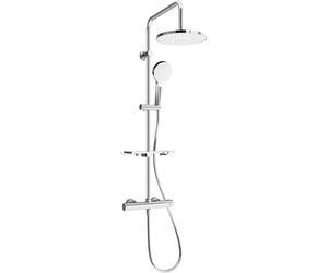 Mexen KT05 juego de ducha exterior con cabezal de lluvia y grifo termostático, cromo/blanco - 771500593-00 1969 5907709141766