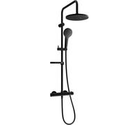Mexen KX05 set de ducha empotrado con ducha de lluvia y grifo termostático, negro - 771500591-70 1952 5907709141575