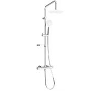 Mexen KX67 conjunto de ducha empotrado con ducha de lluvia y grifo termostático, cromo/blanco - 771506791-00 1967 5907709141711