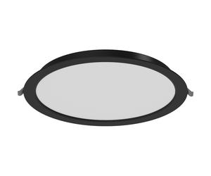 Mexen LDRR panel de techo downlight LED empotrado fi 30 cm, 24W, Fría - 6500K, 1920 lm, negro - L210-030-2465-70 96497 5905315984326