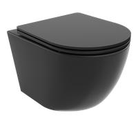 Mexen Lena inodoro Rimless con asiento de cierre suave slim, duroplast, negro mate - 30221085 4305 5907709125797