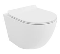 Mexen Lena inodoro sin bordes con tapa de cierre suave slim, duroplast, blanco brillo - 30224000 4281 5903163380215