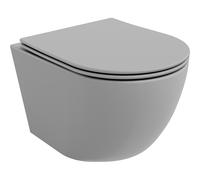Mexen Lena inodoro wc Rimless con asiento de caída lenta slim, duroplast, gris claro mate - 30224061 5223 5907709175624