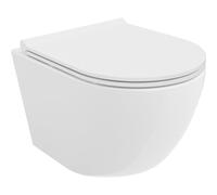 Mexen Lena taza de inodoro Rimless Tornado con asiento de cierre suave delgado, duroplast, blanco brillo - 30220500T 61496 5905315577412