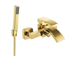 Mexen Libra R77 batería de baño con set de ducha, dorado - 74513R77-50 5548 5907709187719