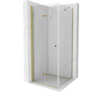 Mexen Lima cabina de ducha plegable 100 x 100 cm, transparente, dorada - 856-100-100-50-00 3891 5907709131484