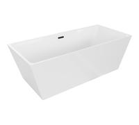 Mexen Lita bañera exenta 170 x 75 cm, blanca, rebosadero negro - 52121707500-70 45921 5905315380180