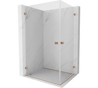 Mexen Lunar-B Duo cabina de ducha abatible 95 x 80 cm, transparente, cobre cepillado - 832-095L-080P-65-00 66769 5905315454362