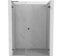 Mexen Lunar-B L puerta de ducha abatible derecha 145 cm, transparente, metal negro - 832SL-145-050-95-00-P 69663 5905315528230
