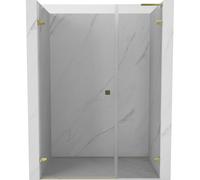 Mexen Lunar-B L puerta de ducha oscilante izquierda 150 cm, transparente, dorada - 832SL-150-050-50-00-L 69087 5905315526809