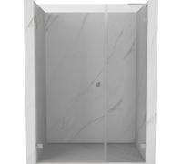 Mexen Lunar-B L puertas de ducha abatibles izquierda 120 cm, transparente, níquel cepillado - 832SL-120-050-97-00-L 69449 5905315527370