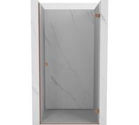 Mexen Lunar-B puerta de ducha abatible derecha 75 cm, transparente, cobre cepillado - 832-075-000-65-00-P 68662 5905315452382