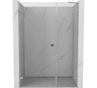Mexen Lunar-B puerta de ducha abatible izquierda 140 cm, transparente, cromo - 832S-140-050-01-00-L 69064 5905315524805