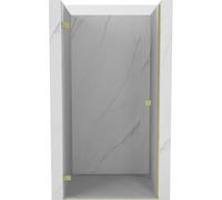 Mexen Lunar-B puerta de ducha abatible izquierda 70 cm, transparente, dorado cepillado - 832-070-000-55-00-L 68521 5905315451293