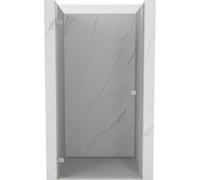 Mexen Lunar-B puerta de ducha abatible izquierda 90 cm, transparente, níquel cepillado - 832-090-000-97-00-L 68601 5905315451873