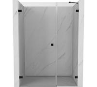 Mexen Lunar-B puerta de ducha batiente izquierda 140 cm, transparente, negro - 832S-140-050-70-00-L 69313 5905315525437
