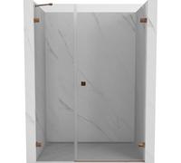 Mexen Lunar-B puertas de ducha batientes derecha 140 cm, transparente, oro rosado - 832S-140-050-60-00-P 69589 5905315526069