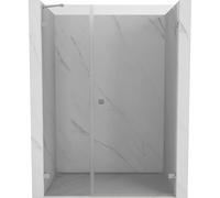 Mexen Lunar-B puertas de ducha batientes derechas 150 cm, transparentes, níquel cepillado - 832S-150-050-97-00-P 69781 5905315526533