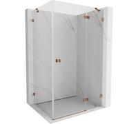 Mexen Lunar cabina de ducha abatible derecha 70 x 80 cm, transparente, oro rosa - 834-070-080-60-00-P 90946 5905315792693