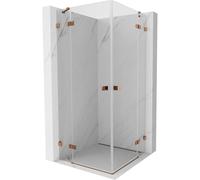 Mexen Lunar Duo cabina de ducha abatible 110 x 110 cm, transparente, oro rosa - 834-110L-110P-60-00 62744 5905315426482