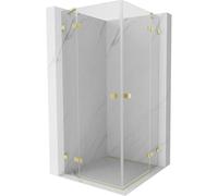 Mexen Lunar Duo cabina de ducha abatible 120 x 120 cm, transparente, oro cepillado - 834-120L-120P-55-00 62677 5905315426031