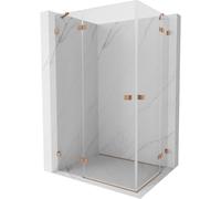 Mexen Lunar Duo cabina de ducha abatible izquierda 115 x 100 cm, transparente, cobre cepillado - 834-115L-100P-65-00 63096 5905315427212