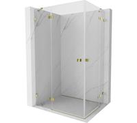 Mexen Lunar Duo cabina de ducha abatible izquierda 115 x 100 cm, transparente, dorada - 834-115L-100P-50-00 62574 5905315425232