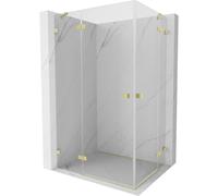 Mexen Lunar Duo cabina de ducha abatible izquierda 115 x 70 cm, transparente, oro cepillado - 834-115L-070P-55-00 62657 5905315425836