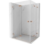 Mexen Lunar-F Duo cabina de ducha plegable 100 x 75 cm, transparente, cobre cepillado - 836-100L-075P-65-00 65321 5905315478900