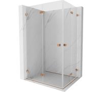Mexen Lunar-F Duo cabina de ducha plegable 80 x 70 cm, transparente, cobre cepillado - 836-080L-070P-65-00 65307 5905315478771