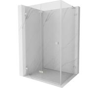 Mexen Lunar-F L cabina de ducha plegable izquierda 100 x 80 cm, transparente, níquel cepillado - 836L-100-080-97-00-L 65990 5905315509093