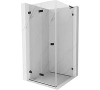 Mexen Lunar-F L cabina de ducha plegable izquierda 80 x 80 cm, transparente, negro - 836L-080-080-70-00-L 65924 5905315508737