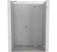Mexen Lunar-F L puerta de ducha plegable derecha 130 cm, transparente, dorado - 836SL-130-050-50-00-P 69670 5905315514561