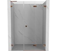 Mexen Lunar-F L puerta de ducha plegable derecha 140 cm, transparente, oro rosa - 836SL-140-050-60-00-P 69723 5905315514769