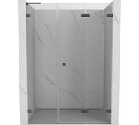 Mexen Lunar-F L puerta de ducha plegable derecha 145 cm, transparente, gris pistola cepillado - 836SL-145-050-66-00-P 69762 5905315514950