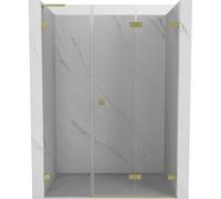 Mexen Lunar-F L puertas de ducha plegables derecha 135 cm, transparente, dorado cepillado - 836SL-135-050-55-00-P 69705 5905315514660